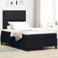 Boxrugós ágy matracmal leddel Fekete 120 x 200 cm szövet ágy és ágykellék