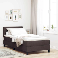  Boxrugós ágy matracmal Sötét Barna 90 x 190 cm szövet ágy és ágykellék