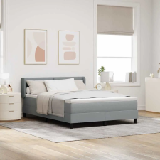  Boxrugós ágy matracmal Világosszürke 200 x 160 cm Poliészter ágy és ágykellék