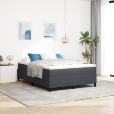 Boxspring ágy és matrac sötétszürkében – 160 x 200 cm, kordbársony anyag ágy és ágykellék