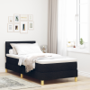  Boxspring ágy matraccal fekete 90x190 cm szövet