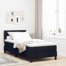  Boxspring ágy matraccal matracmal Fekete 90 x 190 cm szövet ágy és ágykellék