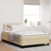  Boxspring ágy matraccal matracmal Krém 120 x 190 cm szövet