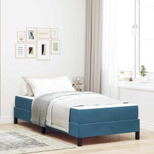  Boxspring ágy matraccal Sötét kék 90 x 190 cm Bársony ágy és ágykellék