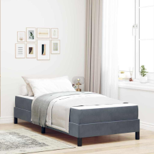  Boxspring ágy matraccal Sötétszürke 90 x 190 cm Bársony ágy és ágykellék