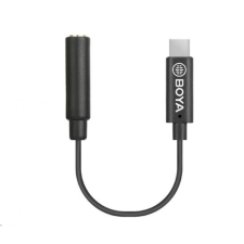 Boya Audio BY-K4 3.5mm TRS jack lengő aljzat -> USB Type-C átalakító kábel 6cm (BY-K4) kábel és adapter