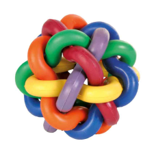  BPS 7314  Kutyajáték csörgös szilikon csomólabda 6 cm játék kutyáknak