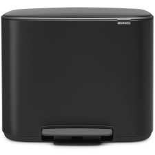 Brabantia Bo Pedal Bin acél pedálos szelektív szemetes - matt fekete 11+23L szemetes