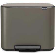 Brabantia Bo Pedal Bin acél pedálos szelektív szemetes - platinaszürke 11+23L szemetes