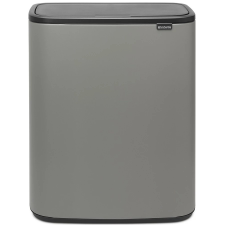 Brabantia Bo Touch Bin XXL acél nyomófedeles szelektív szemetes - betonszürke ásványi textúra 2x30L szemetes