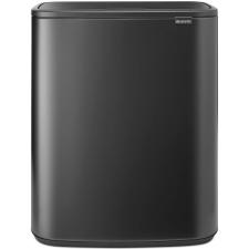 Brabantia Bo Touch Bin XXL acél nyomófedeles szelektív szemetes - magabiztos szürke 2x30L szemetes