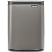 Brabantia Bo Waste Bin acél szemetes felnyitható fedéllel, fali/álló - platinaszürke 7L szemetes