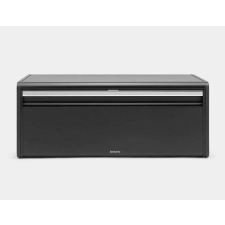 Brabantia Fém kenyérdoboz 2 kg szögletes (patentos)  FALL FRONT, Matt Black, fekete, 333484 konyhai eszköz