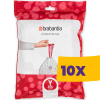 Brabantia PerfectFit szemeteszsák, Y méret, 20L, visszazárható adagoló csomag, 40 db/csg (Karton - 10 csomag)