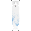 Brabantia Solid Steam Iron Rest vasalódeszka 1240x380mm - B méret. fix vasalótámasz. D=22mm fehér váz. pamut virág huzat - 108822