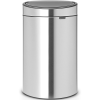 Brabantia Touch Bin New acél nyomófedeles szelektív szemetes - rozsdamentes acél, selyem ujjlenyomatmentes 23+10L