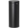  Brabantia Touch Bin New Soft-Touch nyomófedeles hulladékgyűjtő belső tartállyal, kerek, 30L - G méret, acél, holdfény fekete ásványi textúra - 128967