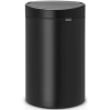  Brabantia Touch Bin New Soft-Touch nyomófedeles hulladékgyűjtő belső tartállyal, ovális, 40L - L méret, acél, matt fekete - 114946