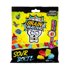  Brain Blasterz Sour Boltz Savanyú villám alakú gumicukor 100g csokoládé és édesség