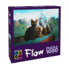 Brain Games FLOW Macska Kutya Kapibara Madár Maki a csónakban 1000 darabos puzzle (4751033783021)