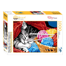 Brain Tree Puzzle Alvó cica 1000 db puzzle, kirakós
