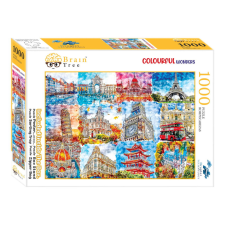 Brain Tree Puzzle Emlékművek színekben 1000 db puzzle, kirakós