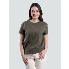 BrainMax női biopamut póló, khaki  Organikus pamut pulóver férfiaknak és nőknek Méret: XL