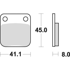 Braking 703SM1 fékbetét, félfém Braking Futómű és fék alkatrész Fékbetét (tárcsafék) egyéb motorkerékpár alkatrész