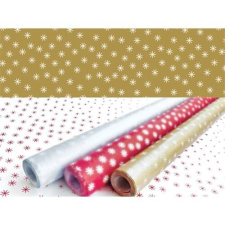 Braun Asztalterítő 118x1000 cm papír damaszt dombornyomású csillagos arany lakástextília