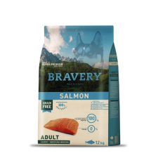 Bravery Grain Free Adult Large/Medium Salmon 12 kg kutyaeledel
