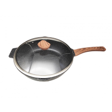 Bravo B-4930 Wok serpenyő fedővel 32 cm indukciós edény