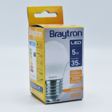 Braytron LED izzó 5W P45 PLS 3000K E27, 83 izzó