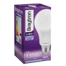 Braytron Led lámpa körte E-27 13W A65 természetes fehér 1350lm Braytron izzó