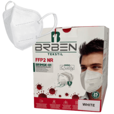 BRBEN magas védelmi maszk FFP2 NR fehér BR1MSK-01 (1 db) tisztító- és takarítószer, higiénia