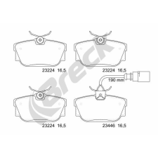 BRECK fékbetétkészlet, tárcsafék BRECK 23224 00 702 10 autóalkatrész