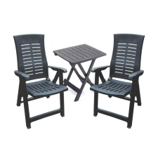  Breda 2 személyes Kerti Bútor Szett Osnat székkel - Antracit SX kerti bútor