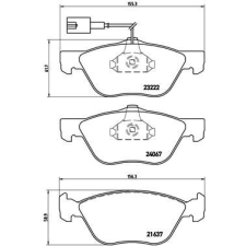 BREMBO fékbetétkészlet, tárcsafék BREMBO P 23 112 autóalkatrész