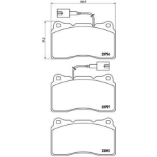 BREMBO fékbetétkészlet, tárcsafék BREMBO P 23 134 autóalkatrész