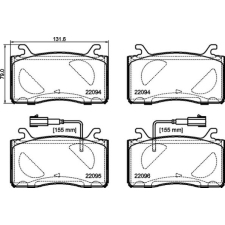 BREMBO fékbetétkészlet, tárcsafék BREMBO P 23 187 autóalkatrész