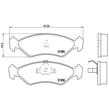 BREMBO fékbetétkészlet, tárcsafék BREMBO P 24 028 autóalkatrész