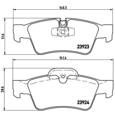 BREMBO fékbetétkészlet, tárcsafék BREMBO P 50 064 autóalkatrész