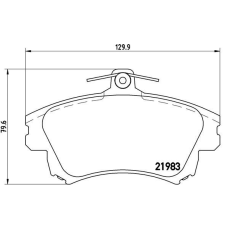 BREMBO fékbetétkészlet, tárcsafék BREMBO P 54 036 autóalkatrész