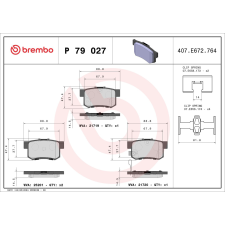 BREMBO fékbetétkészlet, tárcsafék BREMBO P 79 027 autóalkatrész