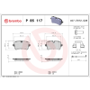 BREMBO fékbetétkészlet, tárcsafék BREMBO P 85 117
