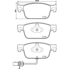 BREMBO fékbetétkészlet, tárcsafék BREMBO P 85 153 autóalkatrész