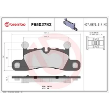 BREMBO fékbetétkészlet, tárcsafék P65027NX autóalkatrész