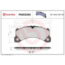 BREMBO fékbetétkészlet, tárcsafék P65033NX autóalkatrész