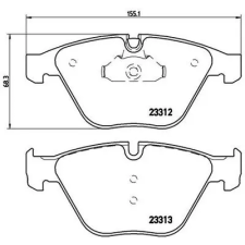 BREMBO fékbetétkészlet, tárcsafék P 06 054 autóalkatrész