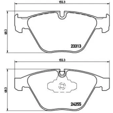 BREMBO fékbetétkészlet, tárcsafék P 06 055 autóalkatrész