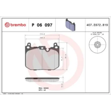 BREMBO fékbetétkészlet, tárcsafék P 06 097 autóalkatrész